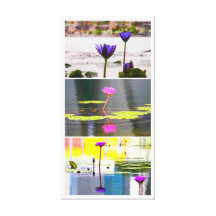 Nénuphars No2 triple Impression Sur Toile