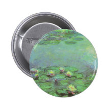 Nénuphars par Monet, impressionisme floral vintage Badge
