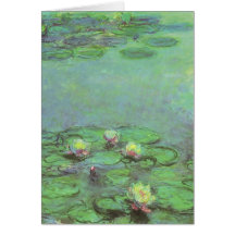 Nénuphars par Monet, impressionisme floral vintage Carte De Vœux