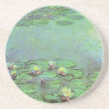 Nénuphars par Monet, impressionisme floral vintage Dessous De Verres