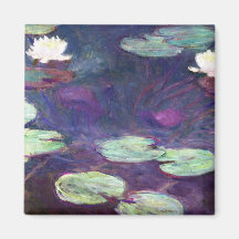 Nénuphars, rose, Claude Monet 1897-99 frais, vieux Aimants Pour Réfrigérateur