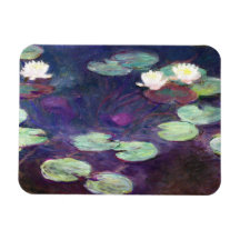 Nénuphars, rose, Claude Monet 1897-99 frais, vieux Magnets En Rectangle