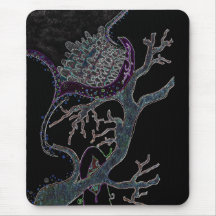 néon rêveur de zombi tapis de souris
