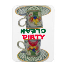 Nettoyez les plats mignons sales magnets en vinyle