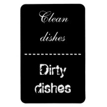 nettoyez les plats sales magnets rectangulaires