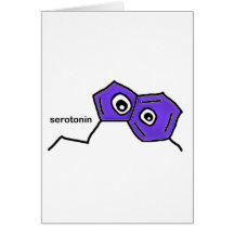 Neurotransmetteur de sérotonine carte de vœux