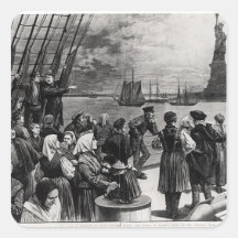 New York - accueil à la terre de la liberté Sticker Carré