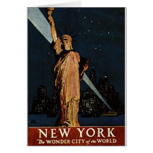 New York City vintage Carte De Vœux