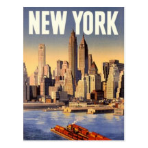 New York City vintage, Etats-Unis - Carte Postale