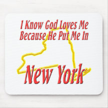 New York - Dieu m'aime Tapis De Souris