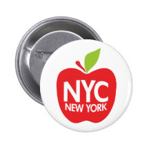 New York grand Apple Badge Avec Épingle