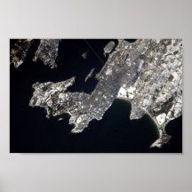 Newport, Île de Rhode - vue orbitale Posters