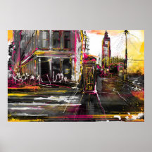 Newyork < >Londres Poster