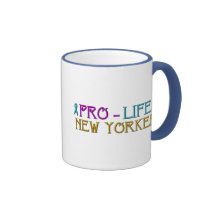 Newyorkais contre l'avortement et l'euthanasie tasse à café