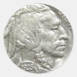 NICKEL PRINCIPAL INDIEN AUTOCOLLANTS RONDS