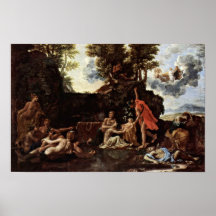 Nicolas Poussin - la naissance de Baccus Poster