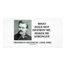 Nietzsche ce qui ne me détruit pas rend plus fort cartes de vœux avec photo