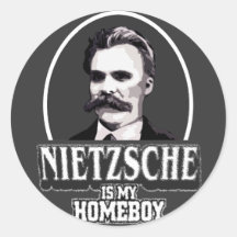 Nietzsche est mon Homeboy Autocollants Ronds