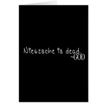 NIETZSCHE EST MORT - UN DIEU CARTES DE VŒUX