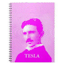 Nikola Tesla en magenta Carnet À Spirale