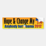 N'importe qui mais Obama 2012 - anti Obama Autocollant Pour Voiture