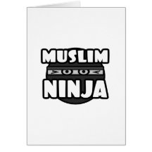 Ninja musulman cartes de vœux