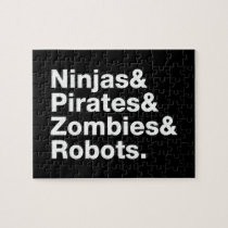 Ninjas et pirates et zombis et robots puzzles