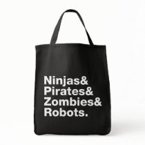 Ninjas et pirates et zombis et robots sacs
