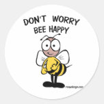 N'inquiétez pas l'abeille heureuse autocollants