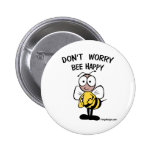 N'inquiétez pas les boutons heureux d'abeille pin's avec agrafe
