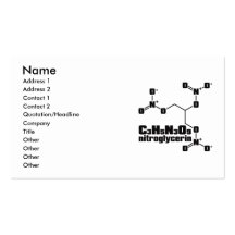 nitroglycérine cartes de visite professionnelles