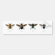 No. d'abeilles 1 - 4 autocollant pour voiture