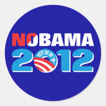 NOBAMA 2012 AUTOCOLLANT ROND