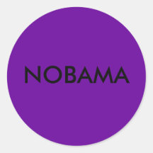 NOBAMA AUTOCOLLANT ROND