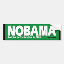 NOBAMA - Dites juste non au socialisme Autocollants Pour Voiture