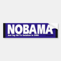 NOBAMA - Dites juste non au socialisme Autocollant Pour Voiture