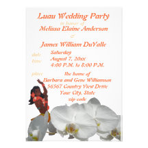 Noce de Luau pour l'invitation de couples