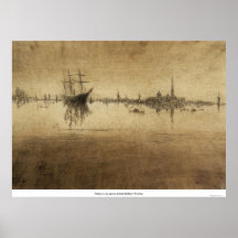 Nocturne par James Abbott McNeill Whistler Posters