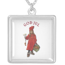 Noël 1901 de juillet de Dieu de Carl Larsson Joyeu Pendentif Personnalisé