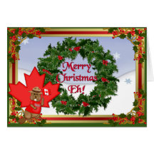 Noël canadien carte de vœux