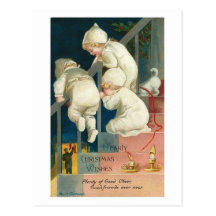 Noël chaleureux souhaite la carte jetante un coup  carte postale
