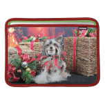 Noël - chien crêté chinois - Sheeba Poches Macbook