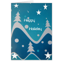 Noël dans le bleu cartes de vœux