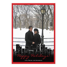 Noël dans le carte photo de New York Faire-part