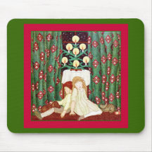 Noël de attente de cru de ~ de Père Noël Tapis De Souris