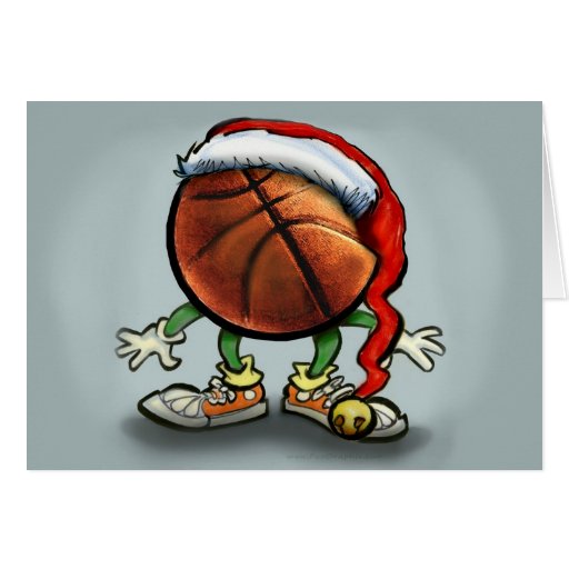 Noël de basket-ball carte de vœux