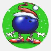 Noël de bowling autocollants