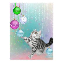 Noël de chaton carte postale