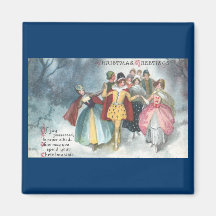 Noël de cru de personnes de la Renaissance Magnets Pour Réfrigérateur