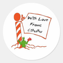 Noël de Cthulhu Autocollant Rond